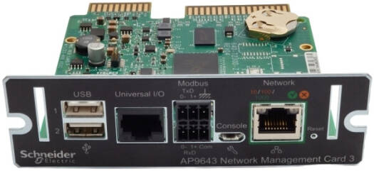 APC AP9643 Network Management Card 3 (NMC3) with Environmental Monitoring